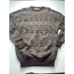 Alpaca Wool Sweater Men Sz XL Brown Peru Unlimited 100% Alpaca WoolMade In Peru